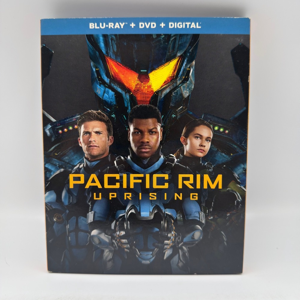 Pacific Rim Uprising Blu-ray DVD Slipcover John Boyega Sci-Fi Movie 2018 2-Disc